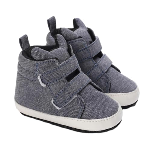 CUTeFiorino Weiße Schuhe Damen Kleinkind Baby Mädchen Hohe Tops Turnschuhe Weiche Anti-rutsch-Sohle PU Infant Neugeborenen Prewalker Krippe Schuhe Sneaker Mädchen Wasserfest (Grey, 19 Infant) von CUTeFiorino