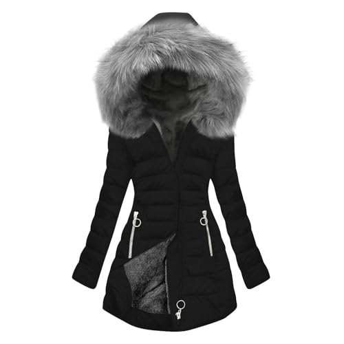 CUTeFiorino Wintermantel Damen Lang Warm Daunenjacke Mit Kapuze Outdoor Jacke Zipper Steppjacke Winter Puffer Skijacke Dicke Wasserdicht Steppmantel Langarm Parka Jacke Thermo Freizeit Winterjacke CUTeFiorino Wintermantel Damen Lang Warm Daunenjacke Mit Kapuze Outdoor Jacke Zipper Steppjacke Winter Puffer Skijacke Dicke Wasserdicht Steppmantel Langarm Parka Jacke Thermo Freizeit Winterjacke von CUTeFiorino