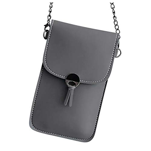 CUTeFiorino Zirkeltraining Taschen Herren Damen-Handytasche Touchable Leather Change Bag Crossbody Shoulder Bag Wallet Kameras Taschen (Dark Gray, One Size) von CUTeFiorino