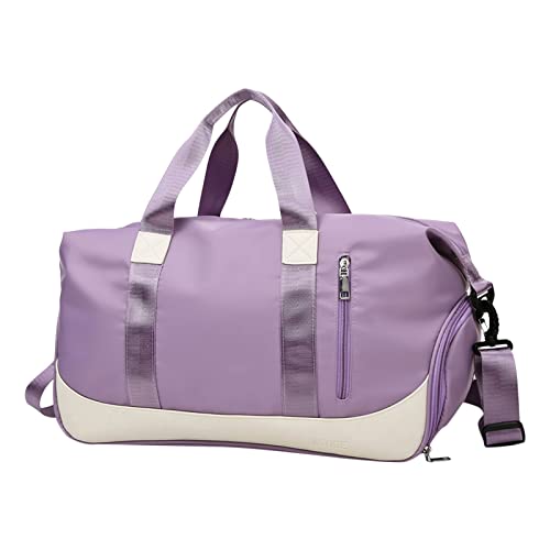 Damen Taschen Groß Taschen für Frauen Handgepäck Reisetasche Sporttasche Sporttasche Reisetasche für Frauen Taschen Lampen 16000 (Purple, One Size) von CUTeFiorino