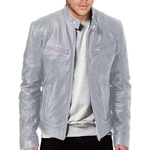 Lederjacke Herren Kunstlederjacke Leicht Bomberjacke UP Kunstleder Mode Bikerjacke mit Zipper Taschen Sportlich Schutzjacken Motorrad Jacken Männer Fliegerjacke Winddicht College Jacke XL-5XL Lederjacke Herren Kunstlederjacke Leicht Bomberjacke UP Kunstleder Mode Bikerjacke mit Zipper Taschen Sportlich Schutzjacken Motorrad Jacken Männer Fliegerjacke Winddicht College Jacke XL-5XL von CUTeFiorino