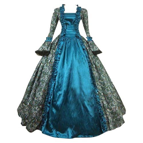 Mittelalter Kleidung Damen Renaissance Prinzessin Kleider Cosplay Kleidung Viktorianisches Königin Maxi Kleider Elegant Abendkleider Cocktailkleid Party A-Linie Kleid Trachtenkleid von CUTeFiorino