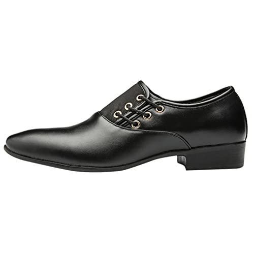 Orthopädische Schuhe Herren Offen Herren zum Hineinschlüpfen aus PU- mit niedriger Gummisohle und Blockabsatz Weiße Schuhe Herren Sneaker Find Herren Schuhe 39 (Black, 43) von CUTeFiorino