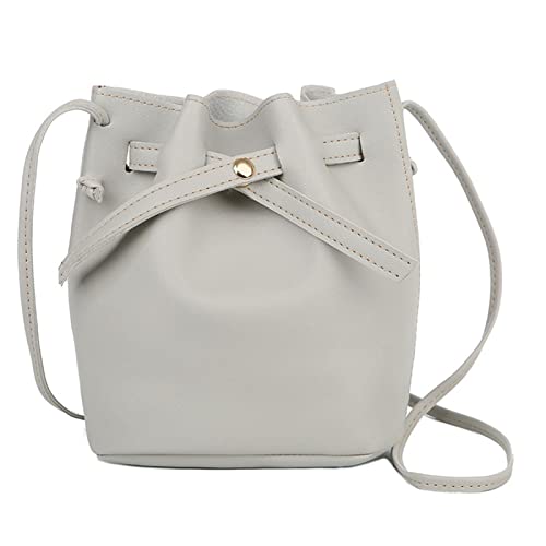 Taschen Mikroskope Damentaschen Trendy Fashion Drawstring Lady Bag Border Lässige Handtasche Umhängetasche Kleine Taschen Damen Durchsichtig (Grey, One Size) von CUTeFiorino