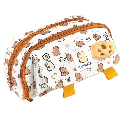 CUZKC 1 Stück Capybara 3D Tasche aus weichem Plüsch für Schreibwaren, Kosmetik, Toilettenartikel, Aufbewahrung, mit Zwei Broschen niedliches und praktisches Design, ideal für Reisen im Büro, Schule CUZKC 1 Stück Capybara 3D Tasche aus weichem Plüsch für Schreibwaren, Kosmetik, Toilettenartikel, Aufbewahrung, mit Zwei Broschen niedliches und praktisches Design, ideal für Reisen im Büro, Schule von CUZKC