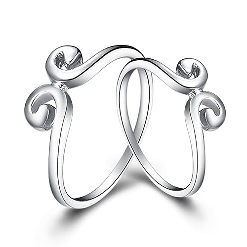 CUZYP Paar Ringe Aus s925-Silber, Freundschaftsringe，Promise Ring，Couple Ring，Verstellbare Ringe Zum Öffnen, Freundschaftsringe Für Paare von CUZYP