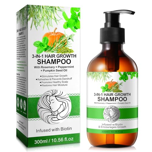 Rosmarin Shampoo für das Haarwachstum,Rosmarin Minz Stärkungsshampoo,Routine Shampoo für Frauen Haarausfall und dünner werdendes Haar mit Biotin, glattes nährtes Shampoo für Männer Frauen 10 fl oz Rosmarin Shampoo für das Haarwachstum,Rosmarin Minz Stärkungsshampoo,Routine Shampoo für Frauen Haarausfall und dünner werdendes Haar mit Biotin, glattes nährtes Shampoo für Männer Frauen 10 fl oz von CUZZYDUNJYNN