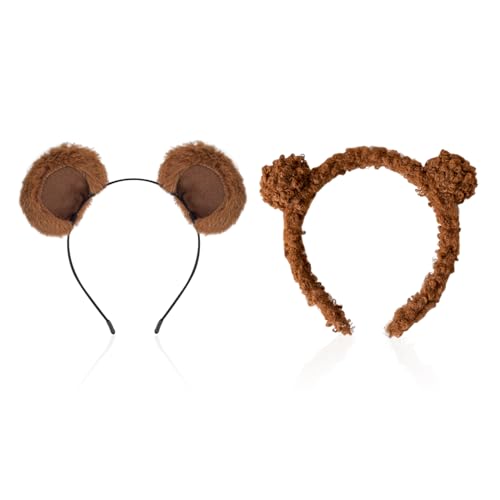 2 Stück Bären-Stirnbänder, Süße Plüsch-Stirnbänder, Cosplay-Stirnbänder, Gesichtswasch-Stirnbänder, Party-Foto-Requisiten 2 Stück Bären-Stirnbänder, Süße Plüsch-Stirnbänder, Cosplay-Stirnbänder, Gesichtswasch-Stirnbänder, Party-Foto-Requisiten von CVDYWDJIE