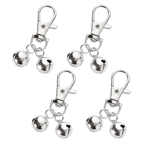 4 Stück Glockenhaken, Metall-Führeranhänger, DIY-Schmuckzubehör, Diebstahl- Und Taschendiebstahlalarmglocken, Haustierhalsbandglocken von CVDYWDJIE