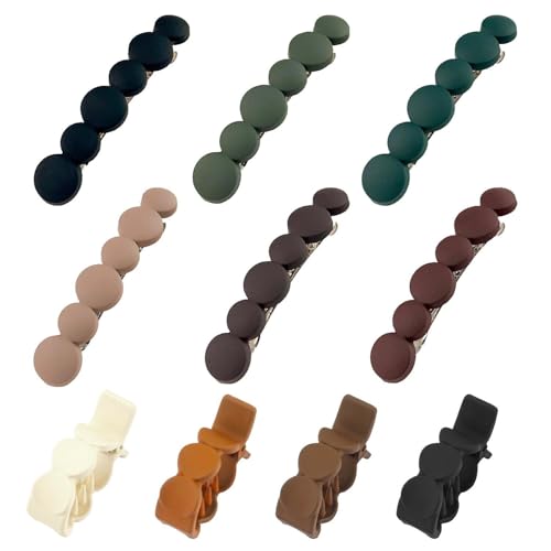 6 Stück Federklammern, 4 Stück Greifklammern, Französische Haarspangen Für Damen, Pferdeschwanz-Zierklammern, Haarspangen Für Dünnes Haar, Frisur-Fixierklammern von CVDYWDJIE