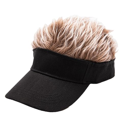 CVDYWDJIE 1 Stück Perücken-Baseballkappe, Verstellbare Baseballkappe, Outdoor-Kappe Für Herren, Lustiger Sonnenhut, Modische Perückenkappe von CVDYWDJIE