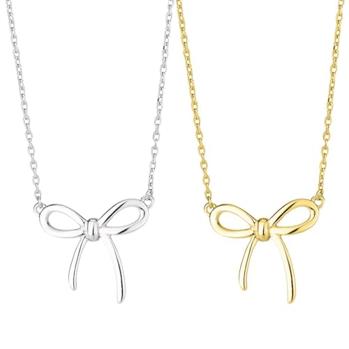 CVDYWDJIE 2 Stück Schleifenketten, Einfache Und Vielseitige Halsketten, Elee Halsketten, Modeaccessoires, Damenschmuck von CVDYWDJIE
