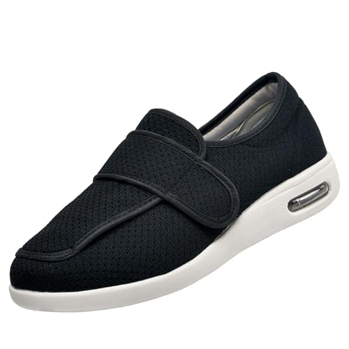 CVFOMBN Diabetes Schuhe Air Cushion Gesundheitsschuhe,Hausschuhe für Arthritis-Ödeme und geschwollene Füße, verstellbare rutschfeste Hausschuhe für Männer.black/45 CVFOMBN Diabetes Schuhe Air Cushion Gesundheitsschuhe,Hausschuhe für Arthritis-Ödeme und geschwollene Füße, verstellbare rutschfeste Hausschuhe für Männer.black/45 von CVFOMBN