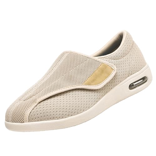 CVFOMBN Diabetiker Schuhe Herren,Arthritis-Ödeme bei älteren Menschen Geschwollene Füße Hallux valgus Geschwollene Füße Ballenzehen.Beige/37 von CVFOMBN
