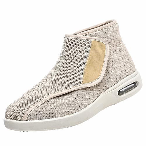 CVFOMBN Diabetiker Schuhe Herren Damen Extra,Damen Senioren Hausschuhe Unisex Verbandschuhe Plantarfasziitis Geschlossene Sandalen Geeignet für Diabetiker.Beige 51 von CVFOMBN