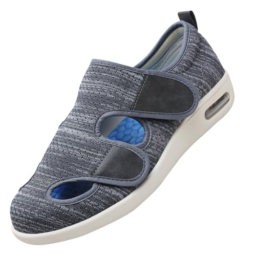 CVFOMBN Diabetiker Schuhe Herren Damen Extra,Orthopädische Extra Turnschuhe Sneaker Walkingschuhe Atmungsaktiv rutschfest Wasserdicht Trekkingschuhe Outdoor.Dark gray-51 von CVFOMBN