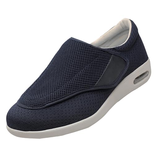 CVFOMBN Diabetiker Schuhe Herren und Damen,Arthritis-Ödeme bei älteren Menschen Geschwollene Füße Hallux valgus Geschwollene Füße Ballenzehen.Blue 45 von CVFOMBN