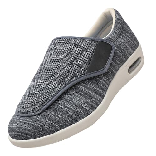 CVFOMBN Extra Breite Diabetiker Schuhe,Dieser hochwertige Schuh mit Klettverschluss ist ideal für geschwollene Füße..Dark Gray,40 von CVFOMBN