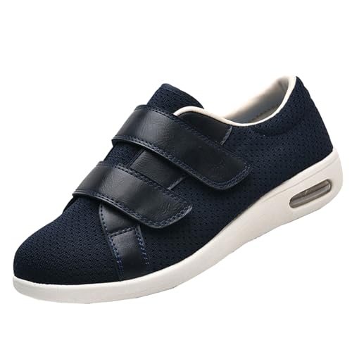CVFOMBN Extra Weite Einstellbar Walking Schuhe,Gesundheitsschuhe für Senioren,Diabetiker und Hallux Valgus Patienten,Extra Weite Hausschuhe,Blue▁49 von CVFOMBN