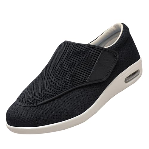 CVFOMBN Extra Weite Wanderschuhe,Extra breite Leichtschuhe für geschwollene Füße, Seniorenschuhe mit Klettverschluss.Black,45 CVFOMBN Extra Weite Wanderschuhe,Extra breite Leichtschuhe für geschwollene Füße, Seniorenschuhe mit Klettverschluss.Black,45 von CVFOMBN