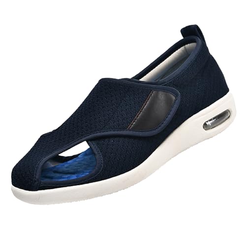 CVFOMBN Extra Weite Wanderschuhe,Gesundheitsschuhe für Senioren,Diabetiker und Hallux Valgus Patienten,Extra Weite Hausschuhe.blue/50 von CVFOMBN