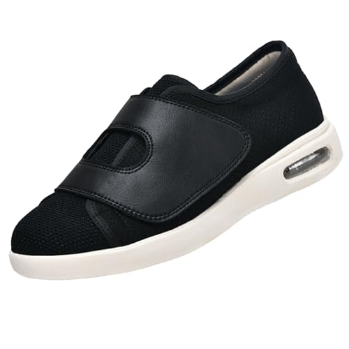 CVFOMBN Extra Weite Wanderschuhe,Verstellbare Hausschuhe für geschwollene Füße,rutschfeste Rehabilitationsschuhe für ältere Menschen,Black▁41 CVFOMBN Extra Weite Wanderschuhe,Verstellbare Hausschuhe für geschwollene Füße,rutschfeste Rehabilitationsschuhe für ältere Menschen,Black▁41 von CVFOMBN