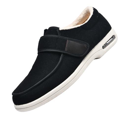 CVFOMBN Geschwollene FüßE Hausschuhe,Orthopädische Extra Turnschuhe Sneaker Walkingschuhe Atmungsaktiv rutschfest Wasserdicht Trekkingschuhe Outdoorblack－40 von CVFOMBN