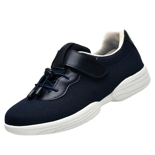 CVFOMBN Klettverschluss Orthopädische Schuhe,Arthritis-Ödeme bei älteren Menschen Geschwollene Füße Hallux valgus Geschwollene Füße Ballenzehen.Blue 43 von CVFOMBN
