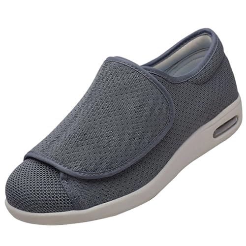 CVFOMBN Orthopädische Herrenschuhe für die Hände,EIN stützender, Leichter und atmungsaktiver Wanderschuh für Diabetiker, Orthopäden und Menschen mit geschwollenen Füßen.Grey 50 von CVFOMBN