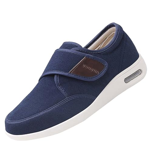 CVFOMBN Orthopädische Herrenschuhe für die Hände,Extra breite und leichte Schuhe für geschwollene Füße, Premium-Schuhe mit Klettverschluss,Blue A▁51 CVFOMBN Orthopädische Herrenschuhe für die Hände,Extra breite und leichte Schuhe für geschwollene Füße, Premium-Schuhe mit Klettverschluss,Blue A▁51 von CVFOMBN