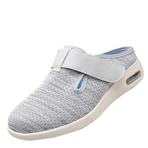 CVFOMBN Orthopädische Schuhe Breite Füße,Verstellbare Hausschuhe für geschwollene Füße,rutschfeste Rehabilitationsschuhe für ältere Menschen.Light gray/43 CVFOMBN Orthopädische Schuhe Breite Füße,Verstellbare Hausschuhe für geschwollene Füße,rutschfeste Rehabilitationsschuhe für ältere Menschen.Light gray/43 von CVFOMBN