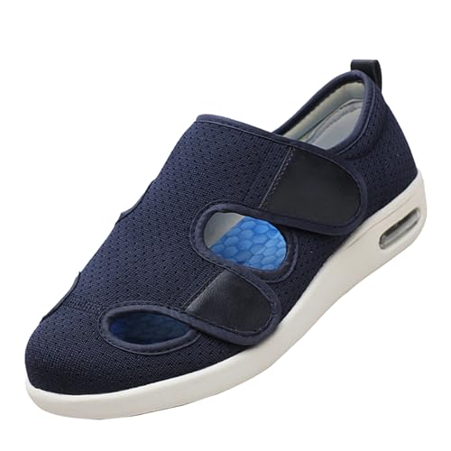 CVFOMBN Pantoffeln Orthopädische Schuhe,Orthopädischer Wanderschuh mit Fußgewölbeunterstützung und verstellbaren Riemen für geschwollene Füße,Blue▁45 von CVFOMBN