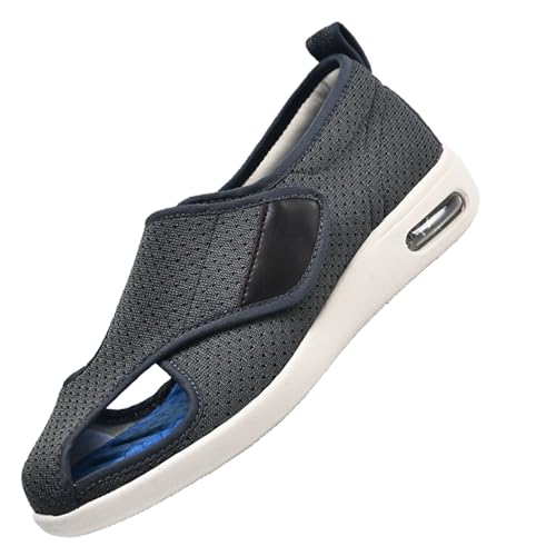 CVFOMBN Spezialschuh Gesundheitsschuhe PräVentivschuhe，Herren Extra Weit Freizeitschuhe Verbandsschuhe Hallux Orthopädische Schuhe mit Klettverschluss Breiter.greyㅡ40 von CVFOMBN