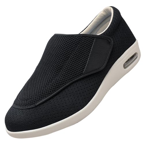 CVFOMBN Verbandsschuhe Diabetiker Schuhe Herren,Fußschwellungen und Hallux valgus Valgus, geschwollene Füße und Ballenzehen.Black,50 von CVFOMBN