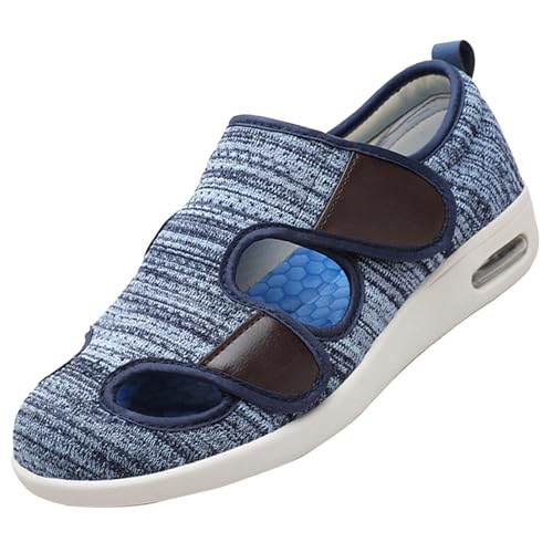 CVFOMBN Weit Offene Diabetiker Sandalen,EIN stützender, Leichter und atmungsaktiver Wanderschuh für Diabetiker, Orthopäden und Menschen mit geschwollenen Füßen,Light Blue▁47 von CVFOMBN