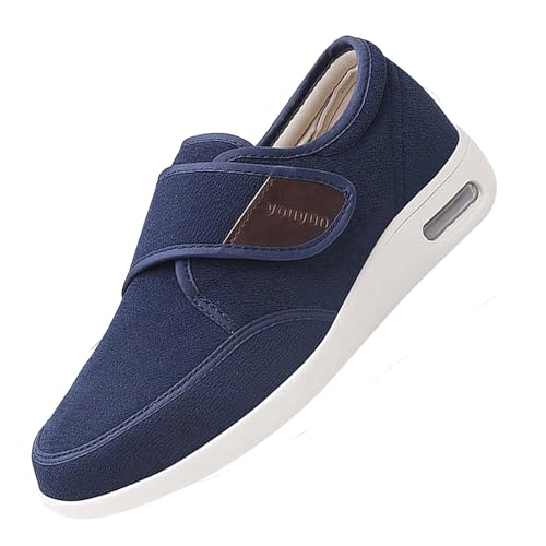 Diabetiker Schuhe Herren Damen Extra,Hausschuhe Hinten Offen Diabetiker Wanderschuhe Mesh Atmungsaktiv Sandals Air Cushion Outdoor-Walkingschuhe.Blue,41 von CVFOMBN