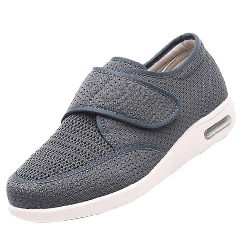 Extra Weite Wanderschuhe,Damen Senioren Hausschuhe Unisex Verbandschuhe Plantarfasziitis Geschlossene Sandalen Geeignet für Diabetiker.Gray A,39 Extra Weite Wanderschuhe,Damen Senioren Hausschuhe Unisex Verbandschuhe Plantarfasziitis Geschlossene Sandalen Geeignet für Diabetiker.Gray A,39 von CVFOMBN