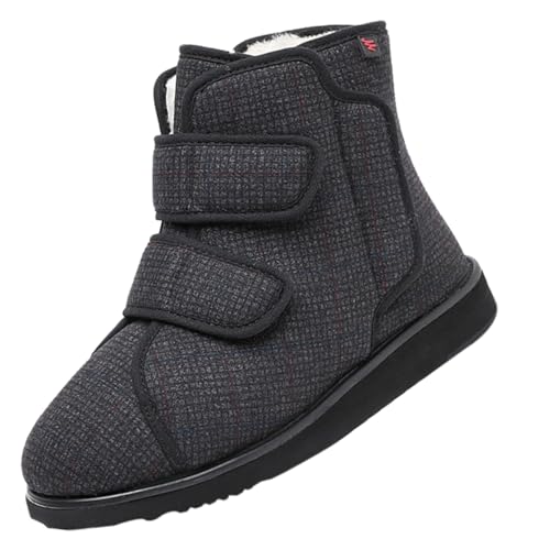FußGewöLbe Sandalen,Orthopädische Gesundheitsschuhe Klettverschluss Walkingschuhe Senioren Hausschuhe Verbandschuhe Geschwollen Füßeblack－42 von CVFOMBN