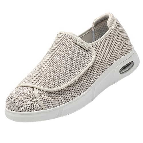 Therapieschuhe Geschwollene Extra Breit Sandalen,Gesundheitsschuhe für Damen, leicht, rutschfest und bequem,Beige,42 Therapieschuhe Geschwollene Extra Breit Sandalen,Gesundheitsschuhe für Damen, leicht, rutschfest und bequem,Beige,42 von CVFOMBN