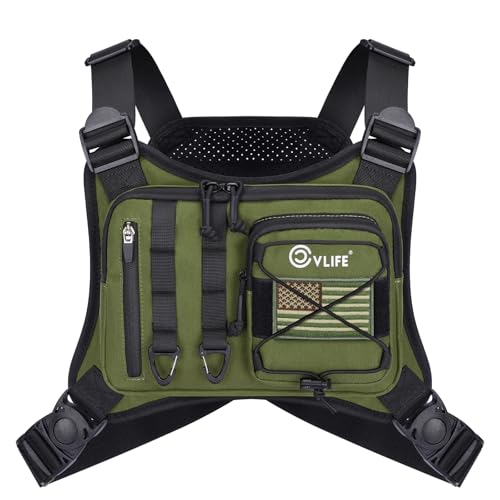 CVLIFE Outdoor-Brusttasche für Herren, Sport-Lauftasche mit extra Stauraum und Handyhalterung, verstellbare Laufweste, Brusttasche, Grün , Cvlife Sport-Brusttasche CVLIFE Outdoor-Brusttasche für Herren, Sport-Lauftasche mit extra Stauraum und Handyhalterung, verstellbare Laufweste, Brusttasche, Grün , Cvlife Sport-Brusttasche von CVLIFE