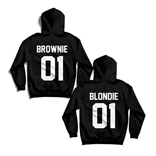 CVLR Partnerpullover - Blondie Brownie 01 - Pärchen Familien Pullover Paar Pulli Geschenk, M, Frauen Hoodie von CVLR