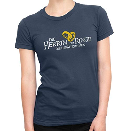 Die Herrin Der Ringe - Die Gefährtinnen Junggesellinnenabschied Damen T-Shirt - Junggesellenabschied Rundhals Shirt mit JGA Motiv - Erhältlich in 15 Farben (L) von CVLR