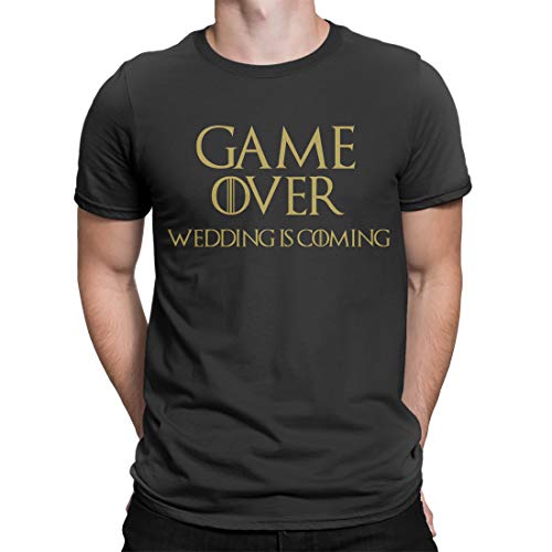 JGA Junggesellenabschied T-Shirt Game Over Wedding is Coming - Herren Fun T-Shirt - Erhältlich in 19 Farben (L) von CVLR