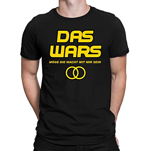 Junggesellenabschied T-Shirt Das Wars - Möge Die Macht Mit Mir Sein - Herren Fun T-Shirt Zum JGA - Erhältlich in 15 Farben (XL) von CVLR