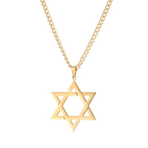 CVNRCLP Edelstahl Hexagramm Stern Halskette Mode Einfach wandern Anhänger Retro Männer und Frauen Paare Hohl Anhänger Halskette Davidstern CVNRCLP Edelstahl Hexagramm Stern Halskette Mode Einfach wandern Anhänger Retro Männer und Frauen Paare Hohl Anhänger Halskette Davidstern von CVNRCLP