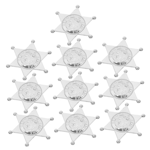 CVUTOVO 10 Stück Teiliges aus Kunststoff für Rollenspiele Kostümpartys Halloween und Karneval Silberne Fake zum Cosplay und Verkleiden von CVUTOVO