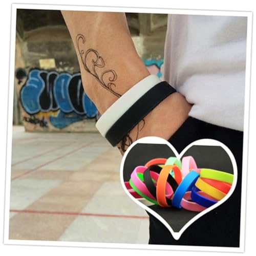 CVUTOVO 25stücke Junge Mädchen Silikonarmbänder Modische Armbänder Für Junge Mädchen Party-zubehör Aus Silikon Gemischte Farben von CVUTOVO