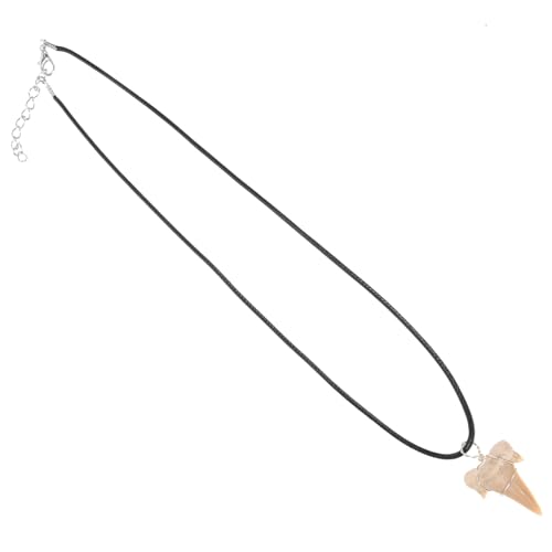 CVUTOVO Haifischzahn Halskette Damen Handgefertigter Pendant Mit Lederband Retro Schmuck Einzigartige Geschenke Für Frauen Stylisches Ketten Design Für Jedes Ereignis von CVUTOVO
