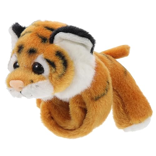 CVUTOVO Jungle Themen Slap Armband mit Tiermotiven Plüsch für Kindergeburtstagsfeiern Dekorationen und Mitgebsel Weißer Tiger von CVUTOVO