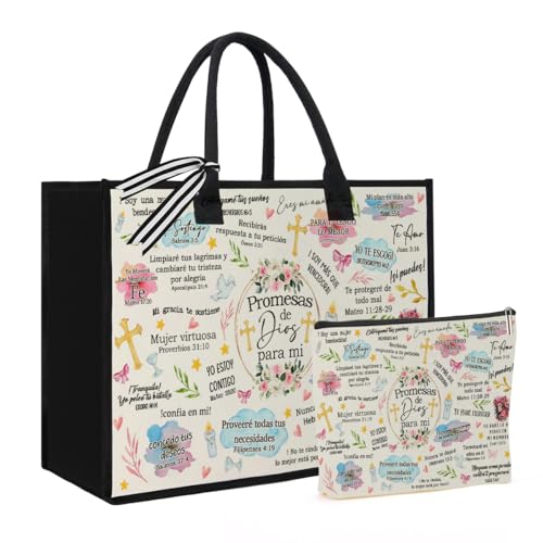 CVYW Kulturbeutel mit spanischem Schmetterling, inspirierend, religiöse Aurora, sarkastische Make-up-Tasche, Kulturbeutel für Frauen, Freunde, Damen, Promesas De Dios Para Mi 3, 16.1"x 7.4"x 11.6" and CVYW Kulturbeutel mit spanischem Schmetterling, inspirierend, religiöse Aurora, sarkastische Make-up-Tasche, Kulturbeutel für Frauen, Freunde, Damen, Promesas De Dios Para Mi 3, 16.1"x 7.4"x 11.6" and von CVYW